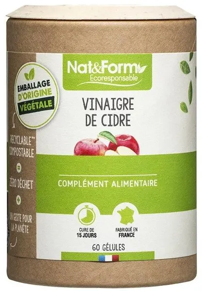 Oțet de mere, 60 capsule, Nat&Form