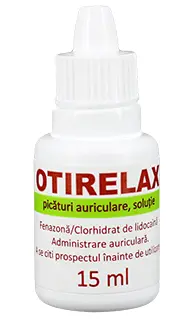 Otirelax picaturi auriculare, solutie, 45,5 mg/ml + 11,4 mg/ml, Rompharm | 15 ml