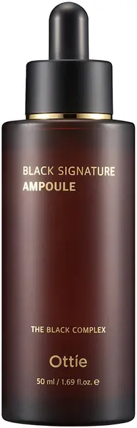 Ottie Black Signature Ampulă facială cu mucină de melc negru, 50 ml