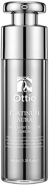 Ottie Platinum Aura Ser facial rejuvenator cu caviar negru și platină, 40 ml