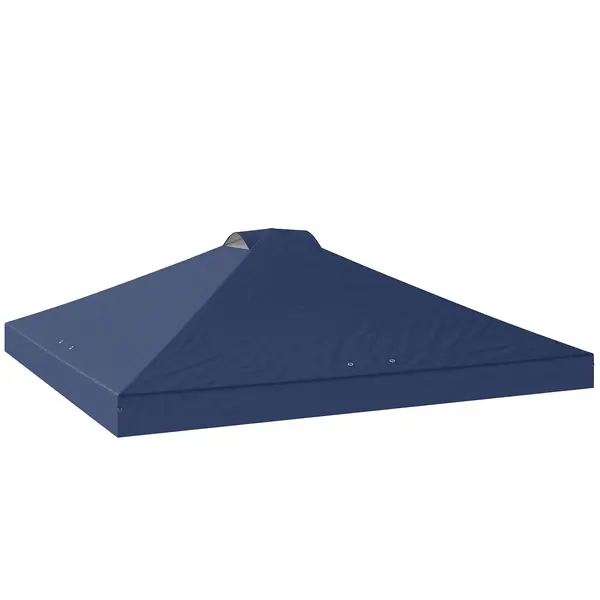 Outsunny Acoperiș pavilion de înlocuire UV50+ impermeabil cu 8 găuri de scurgere 3 x 3 m, Albastru | Aosom Romania