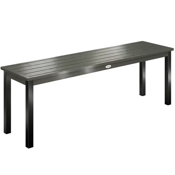 Outsunny Bancă de grădină cu 2 locuri, 130x34x43 cm, gri | Aosom Romania