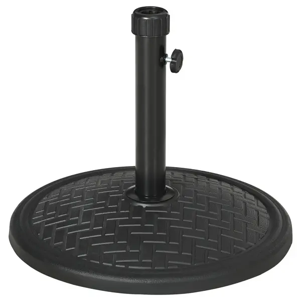 Outsunny Bază pentru Umbrelă cu Buton Reglabil, Ø46x34 cm, Negru | Aosom Romania