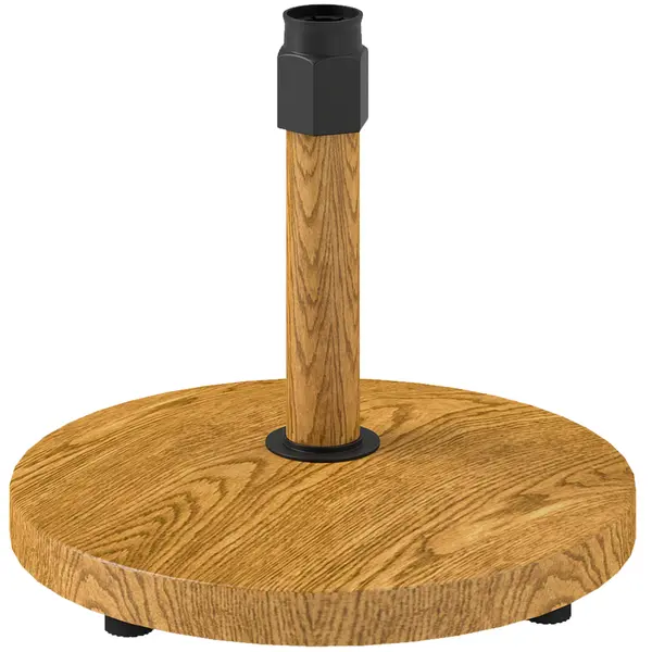 Outsunny Bază pentru Umbrelă de Soare cu Roți, Φ48x44 cm, Lemn Natural | Aosom Romania