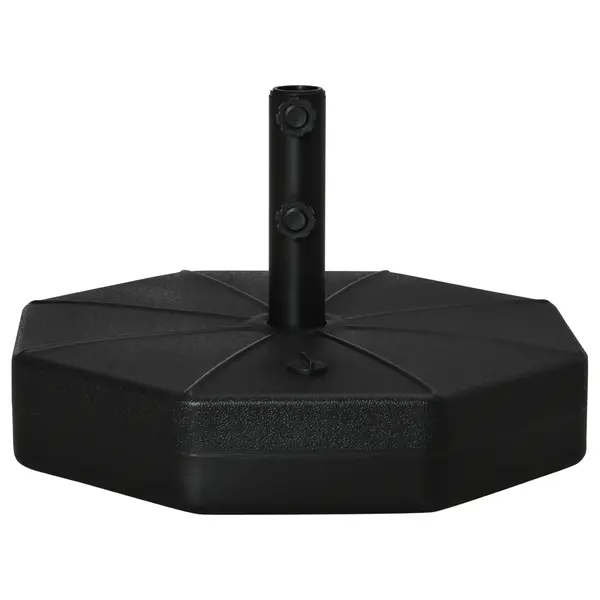 Outsunny Bază pentru Umbrelă din Plastic cu Stâlpi de Ø38/48 mm, Ø60x36 cm, Negru | Aosom Romania