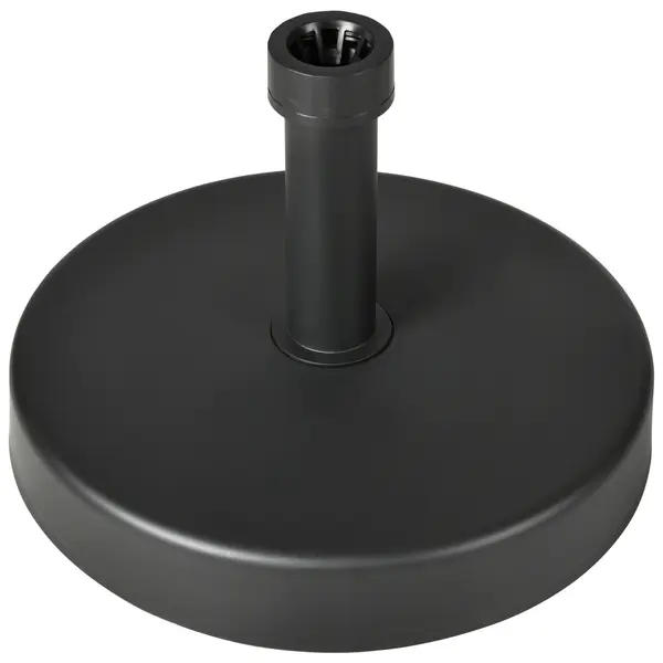 Outsunny Bază Umbrelă de Grădină din Plastic PP, Capacitate Max 18kg, Ø45x33 cm, Negru | Aosom Romania