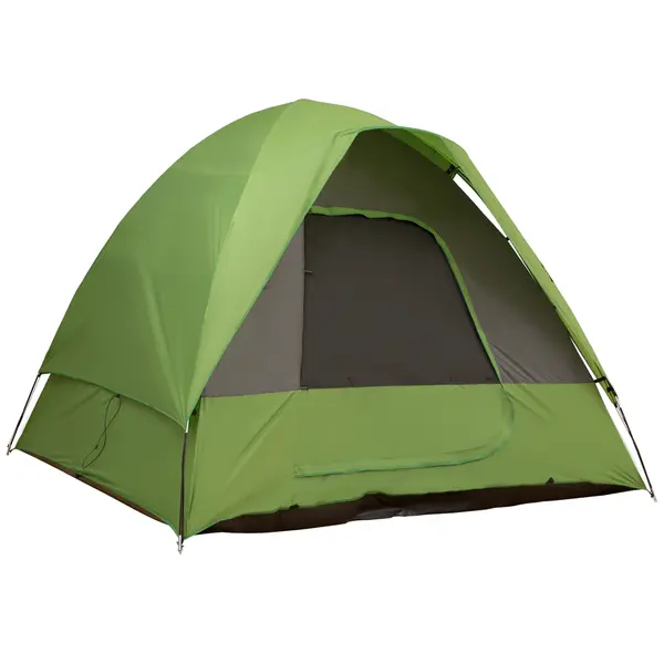 Outsunny Cort auto, cort de camping, cort de călătorie, pentru 4-5 persoane, fibră de sticlă, poliester, verde, 300 x 300 x 230 cm | Aosom Romania