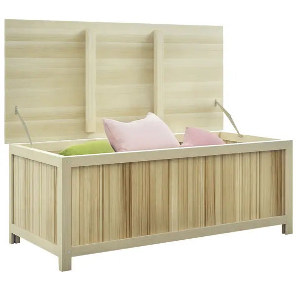 Outsunny Cutie de Depozitare pentru Exterior de 172 Litri, Ideală pentru Terasă, Design din Lemn, Rezistentă la Intemperii | Aosom Romania