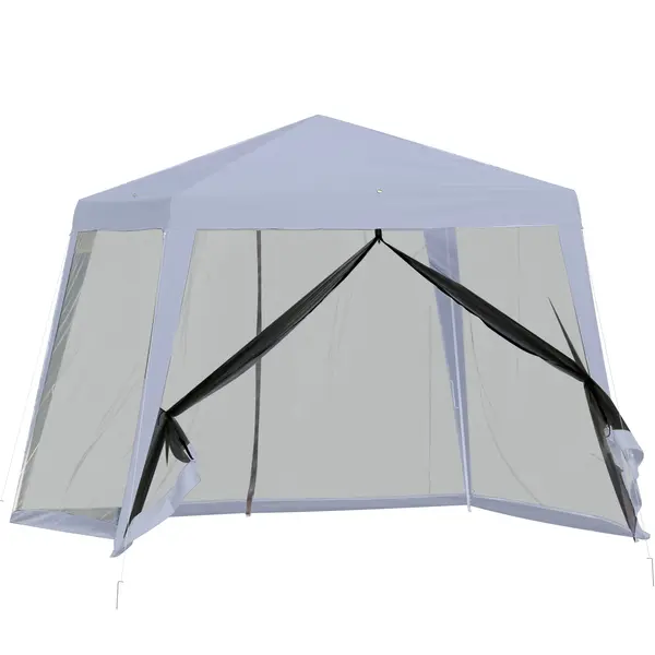 Outsunny Foisor de Gradina 3x3m cu Plasa de Tantari din Poliester si Metal | Aosom Romania