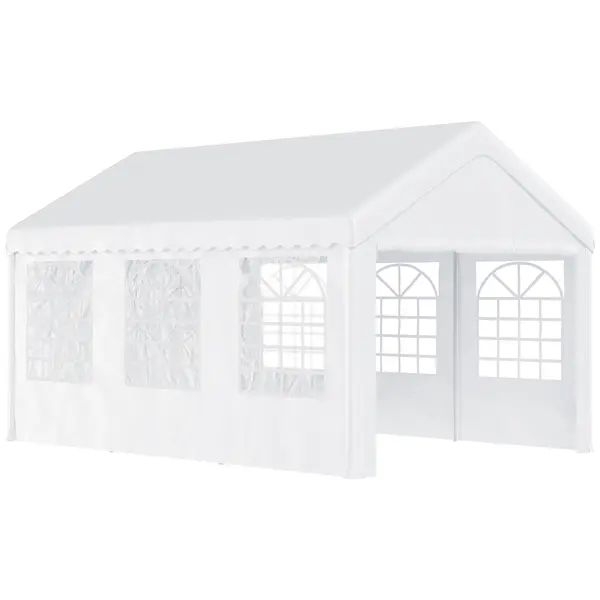 Outsunny Foisor de gradina si Exterior Marchiza pentru Petreceri Nunta si Cadru din Otel 6 x 4 m | Aosom Romania