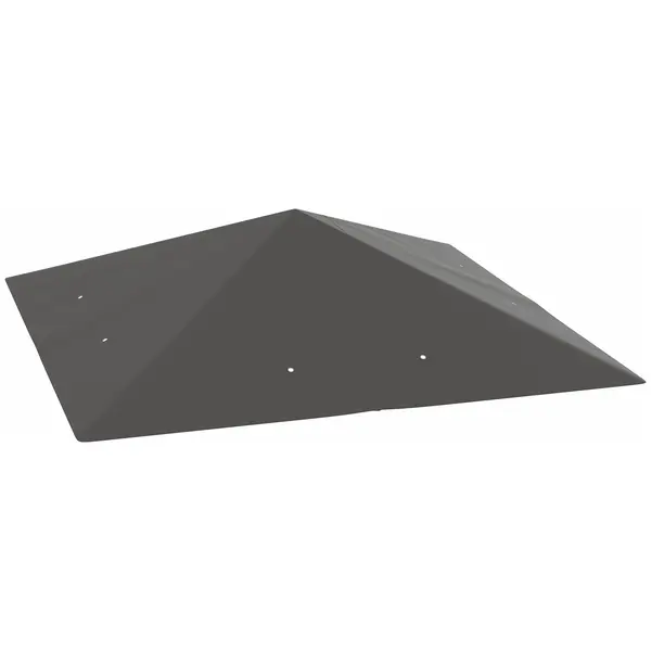 Outsunny Husă de schimb pentru pavilion 3 x 3 m, rezistentă la apă, acoperiș pavilion UPF30+, husă de schimb din țesătură Oxford 370 g/m², Gri | Aosom Romania