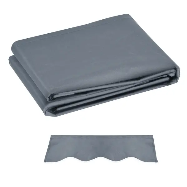 Outsunny Material de Înlocuire Copertină, Rezistent la Apă, 4 x 3 m, Gri | Aosom Romania