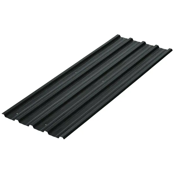 Outsunny Panouri pentru Acoperiș din Oțel, 12 Foi Galvanizate pentru Acoperișuri și Pereți, 129x45 cm, Gri Închis | Aosom Romania