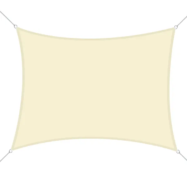 Outsunny Pânză de Umbrire Dreptunghiulară pentru Exterior, din Poliester Rezistent la UV, 4x6m, Alb | Aosom Romania