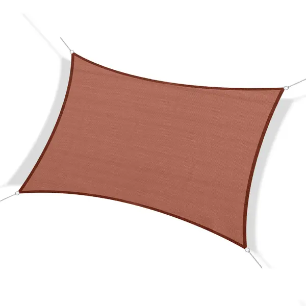 Outsunny Parasol pentru Protecție UV, Copertină Dreptunghiulară HDPE Gri 4 x 4 x 4 m | Aosom Romania