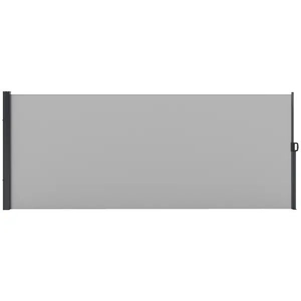 Outsunny Paravan Lateral Retractabil cu Mâner, UV30+, 400x160 cm, Gri Deschis | Aosom Romania