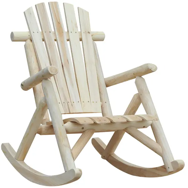 Outsunny Scaun Balansoar de Gradina stil Adirondack din Lemn 96x66x98cm | Aosom Ro