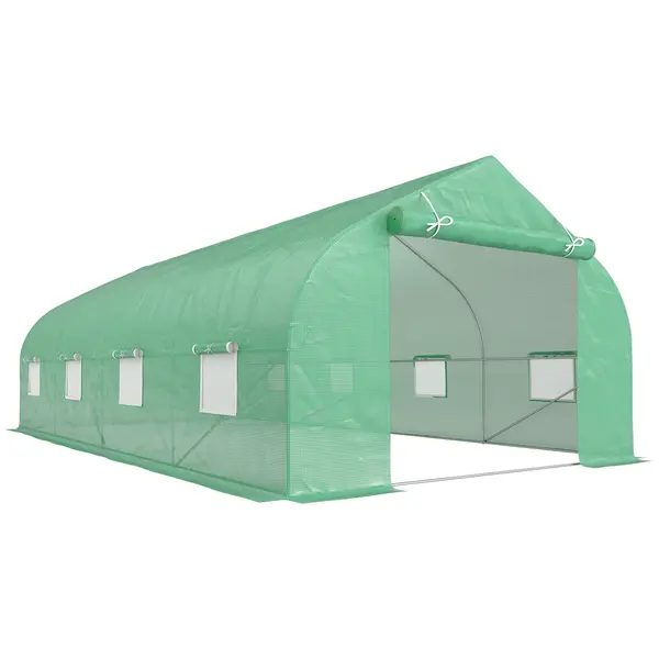 Outsunny Sera Gradina Verde Pentru Legume 6x3x2 | Aosom Romania
