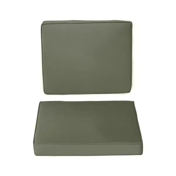 Outsunny Set de 2 perne de șezut pentru scaun perne detasabile confort mari perne matlasate umplute cu spumă material din poliester gri închis | Aosom Romania