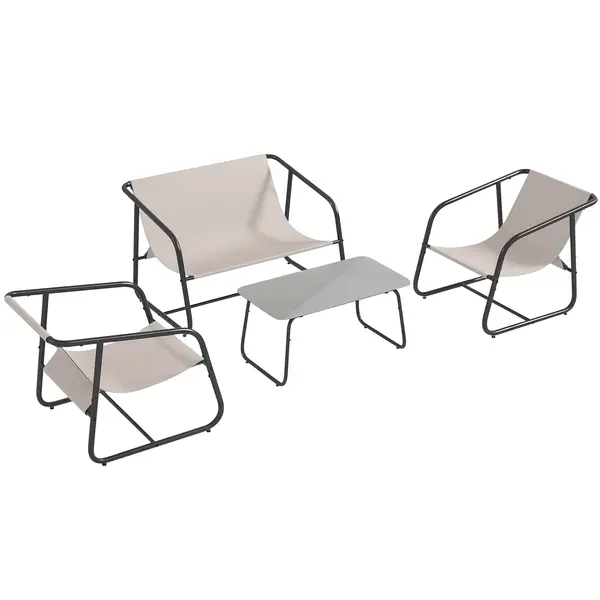 Outsunny Set de Mobilier de Gradina, Set de Conversatie Sofa | Aosom Romania