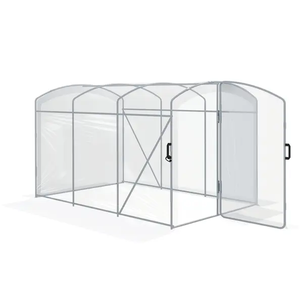 Outsunny Solariu de tunel, acoperit cu folie transparentă, cadru de oțel galvanizat, 3 x 2 x 2m | Aosom Romania