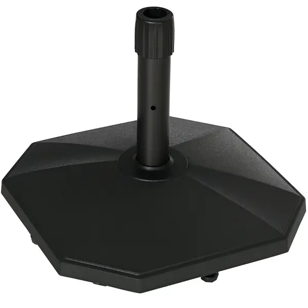 Outsunny Suport de umbrela baza de umbrela din polietilena pentru suport Ø 32, 34 si 38 mm - 46 x 46 x 39 cm negru | Aosom Romania