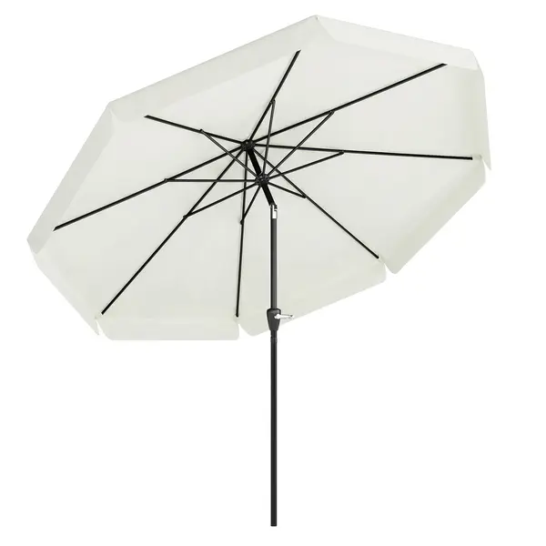 Outsunny Umbrelă de Grădină Înclinabilă cu Deschidere cu Manivelă și Orificiu de Aerisire, Ø266x248.5 cm, Crem | Aosom Romania