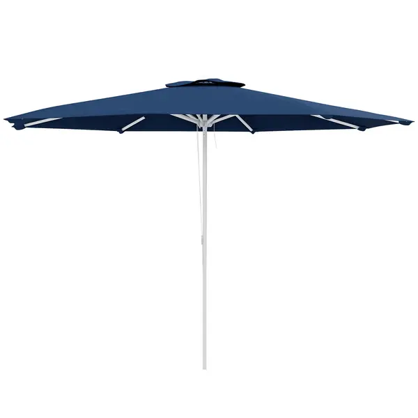 Outsunny Umbrelă Soare Exterior Gradină Reglabilă 4cm Copertină Albastru 8 Nervuri | Aosom Romania