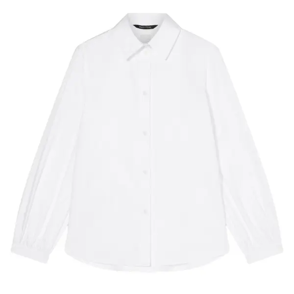 Oversized shirt in organic cotton poplin optic white Xs