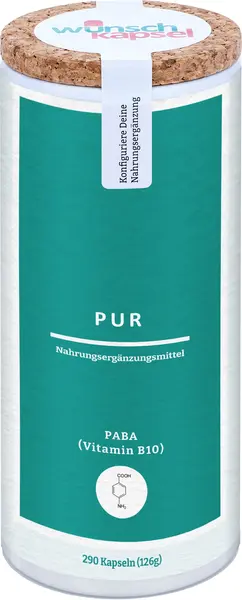 PABA Vitamina B10, 290 capsule, Wunschkapsel