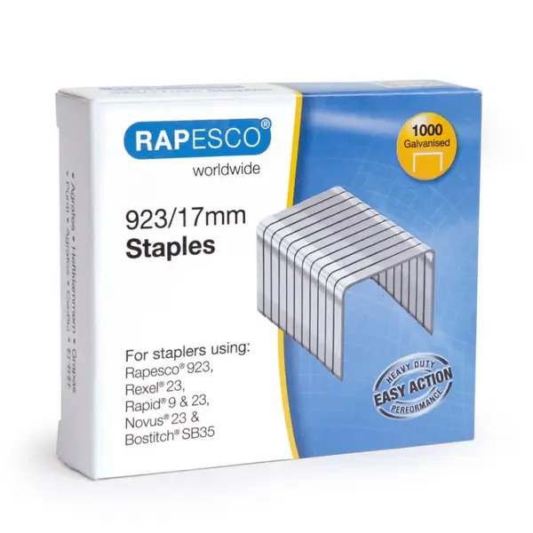 Pachet 10 buc capse 23/17 rapesco otel galvanizat 1000 bucati Capse 23/17 Rapesco otel galvanizat 1000 bucati