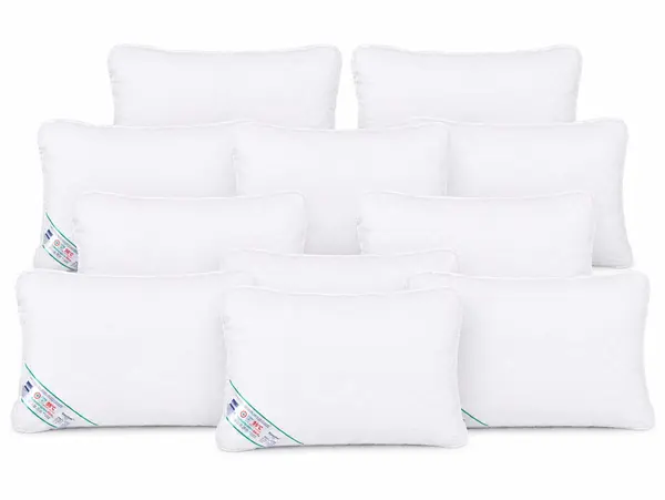 Pachet 10 Perne Medicinale Hipoalergenice SomnART 50x70cm, HypoallergenicMed, matlasate, lavabile la 95 de grade, fermitate medie spre tare