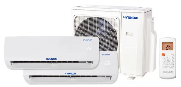Pachet 2 camere, Aer conditionat multi-split Hyundai M, 9000 + 9000 BTU, Inverter, kit Wi-Fi inclus, 2x HSAFAU-09HRDN + H2OC-18HFN8-Q