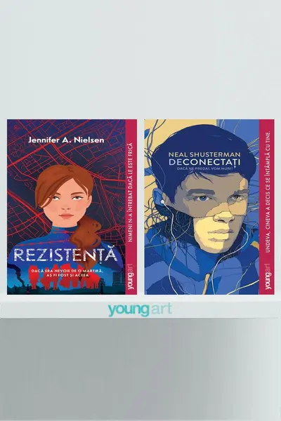 Pachet 2 cărți despre curaj și conștiință (Rezistență, Deconectați) - Jennifer A. Nielsen, Neal S...