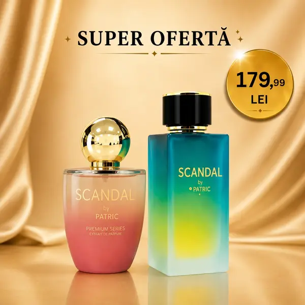 Pachet 2 parfumuri, Scandal femei si Scandal unisex by Patric, 100ml