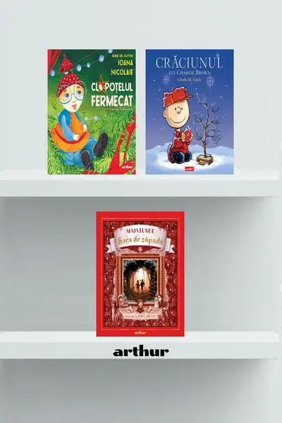 Pachet 3 povești de Crăciun (Clopoțelul fermecat, Crăciunul lui Charlie Brown,Sora de zăpadă) - Ioana Nicolaie, Charles Sch...