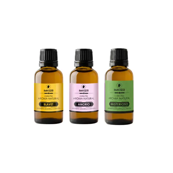 Pachet 3 sticlute arome parfum ambient IMKER din colectia AromaNatural de 50 ml
