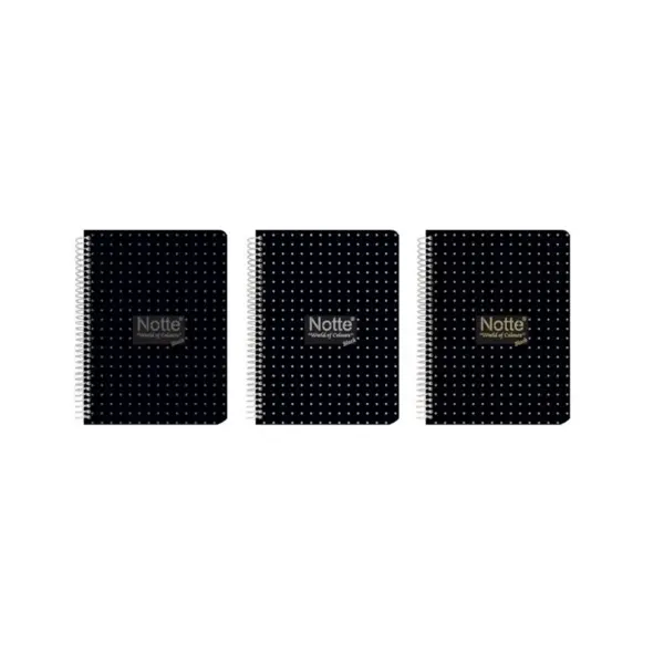 Pachet 30 caiete Notte A4 100 file matematica spira coperta PP negru Pachet 30 caiete Notte A4 100 file matematica spira coperta PP negru