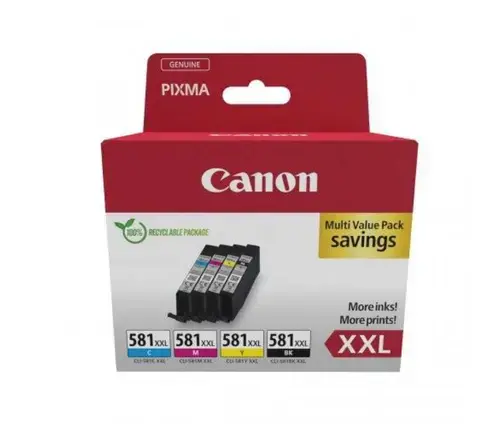 Pachet 4 cartuse Canon BK+C+M+Y, CLI-581XXL