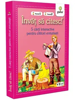 Pachet 5 carti interactive pentru cititori entuziasti. Invat sa citesc! Nivelul 1. Nivelul 2/***