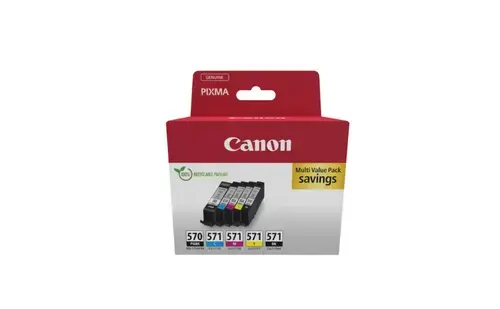 Pachet 5 Cartuse Cerneala Canon PGI-570 + CLI571 0372C006AA, PGBK+C+M+Y+BK
