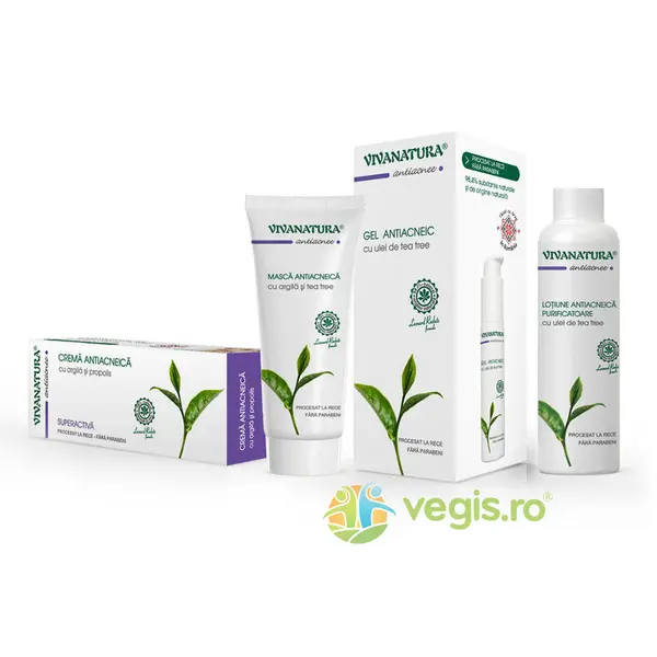 Pachet Antiacneic: Lotiune+Crema+Masca+Gel