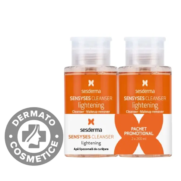 Pachet Apa lipozomala de curatare Sensyses Lightening, 2x200ml, Sesderma