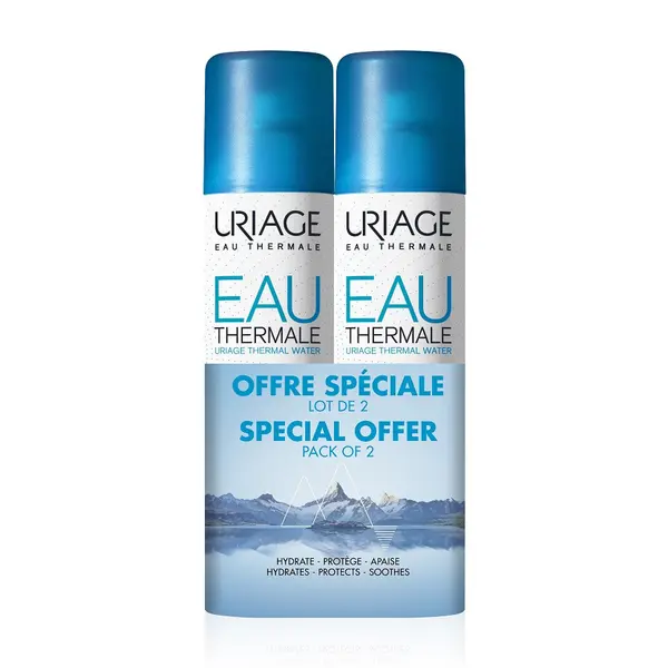 Pachet Apa termala, 300 ml + 300 ml, Uriage