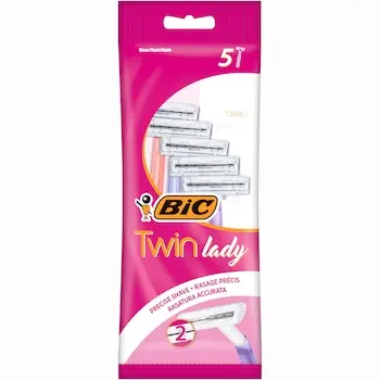 Pachet Aparat de ras Twin Lady, 5 bucati, BIC