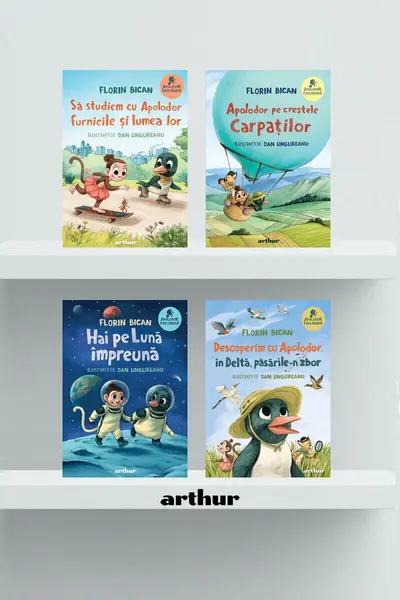 Pachet Apolodor Explorator (Hai pe Lună .., În Deltă, Pe crestele Carpaților, Furnicile) - Florin Bican