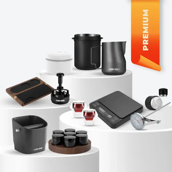 Pachet: Barista premium - Alb / Alb / Gri