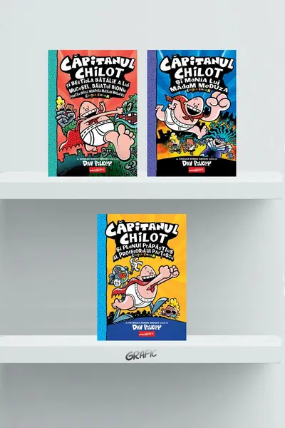 Pachet benzi desenate Căpitanul Chilot (volumele 4-6) - Dav Pilkey