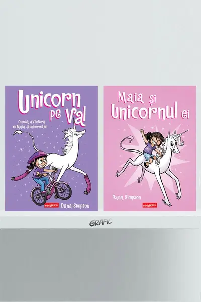 Pachet benzi desenate Maia și unicornul 2 volume - Dana Simpson