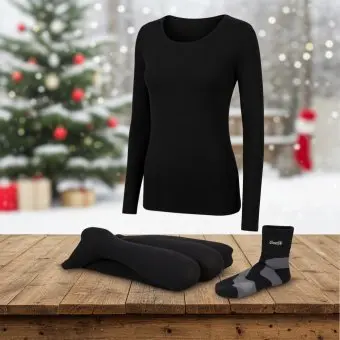 Pachet Bioactiv Rejuvinova pentru Bărbați – Tricou cu Mâneci Lungi, Pantaloni Colanți și Șosete Unisex Groase